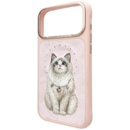 Etui Nimmy Lucky Fashion Cat MagSafe na iPhone 17 Pro Max - różowe