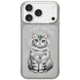 Etui Nimmy Lucky Fashion Cat MagSafe na iPhone 17 Pro Max - szare