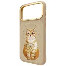 Etui Nimmy Lucky Fashion Cat MagSafe na iPhone 17 Pro - brązowe