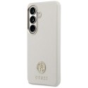 Etui Guess Rhinestone Round Logo MagSafe na Samsung Galaxy S26+ - beżowe