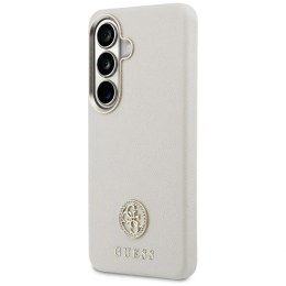 Etui Guess Rhinestone Round Logo MagSafe na Samsung Galaxy S26+ - beżowe