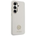 Etui Guess Rhinestone Round Logo MagSafe na Samsung Galaxy S26+ - beżowe