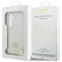 Etui Guess Rhinestone Round Logo MagSafe na Samsung Galaxy S26+ - beżowe