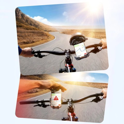 Uchwyt rowerowy Joyroom JR-ZS528 z osłoną przeciwsłoneczną - czarny