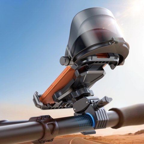 Uchwyt rowerowy Joyroom JR-ZS528 z osłoną przeciwsłoneczną - czarny