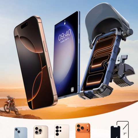 Uchwyt rowerowy Joyroom JR-ZS528 z osłoną przeciwsłoneczną - czarny