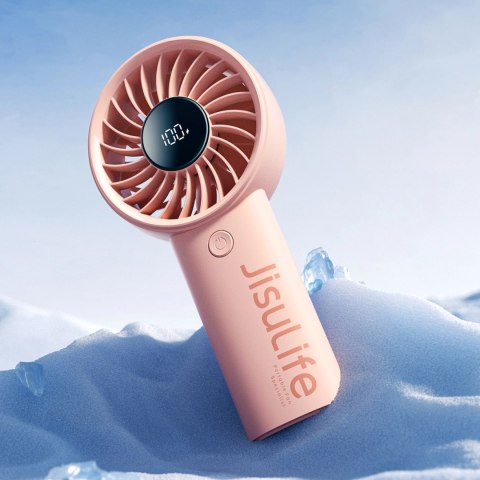 Mini wentylator Jisulife Handheld Fan Life4 3600mAh przenośny wiatraczek USB - różowy