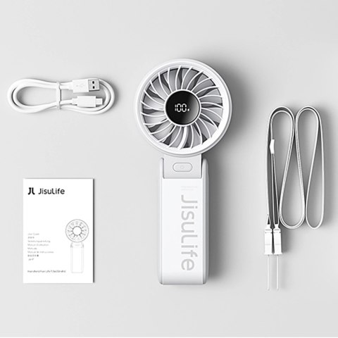 Mini wentylator Jisulife Handheld Fan Life7 3600mAh przenośny wiatraczek USB - szary
