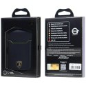 Portfel magentyczny Lamborghini D1 Genuine Leather MagSafe na telefon - czarno-zielony