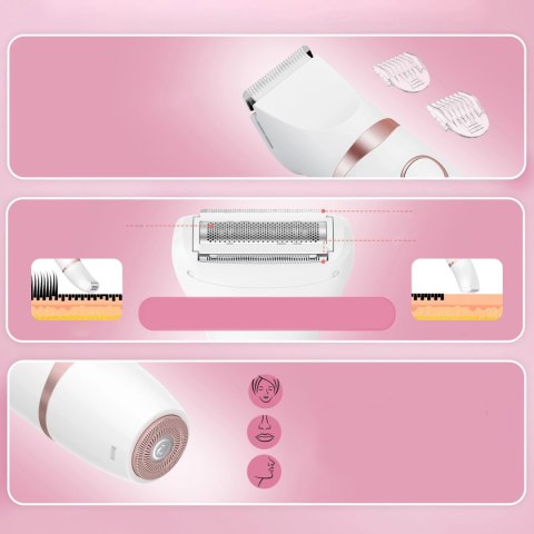 Trymer damski MAXGROOM M-105 3w1 do ciała i twarzy - biały