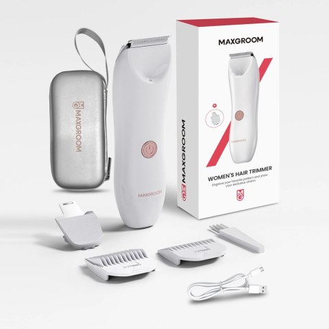 Trymer damski MAXGROOM M-9082 2w1 do ciała i twarzy - biały