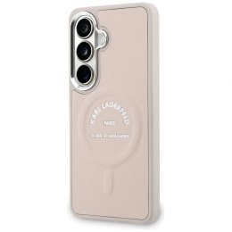 Etui Karl Lagerfeld Embossed Ring RSG Logo MagSafe na Samsung Galaxy S26 - różowe