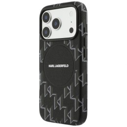 Etui Karl Lagerfeld Monogram logo MagSafe na iPhone 17 Pro Max - czarne
