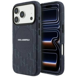 Etui Karl Lagerfeld Monogram logo MagSafe na iPhone 17 Pro - niebieskie