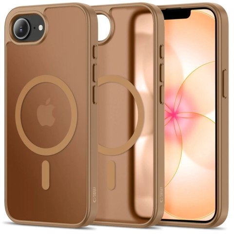 Etui Tech-Protect BasicMag MagSafe na iPhone 16e / 17e - brązowe