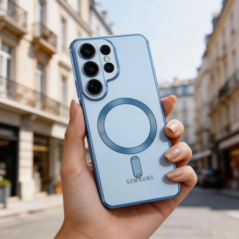 Etui Tech-Protect MagFlex na Samsung Galaxy S26 Ultra - przezroczysto-niebieskie