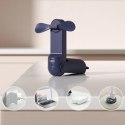 Mini wentylator Jisulife Handheld Fan Life8 przenośny wiatraczek USB z funkcją powerbanka 2000mAh i latarką - niebieski
