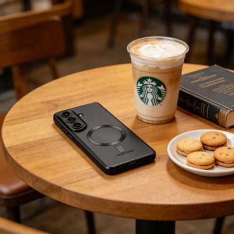 Etui pokrowiec case na Samsung Galaxy S26 MagFlex - przezroczysto-czarny