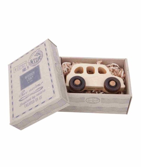 Drewniana Zabawka na Kółkach Auto English Taxi