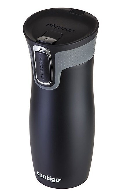 Kubek termiczny podwójne ścianki Contigo West Loop, Matte Black 470 ml