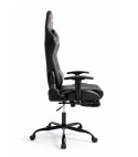 Ergonomiczny Obrotowy Fotel Gamingowy Czarny Z Podnóżkiem Fotel Biurowy