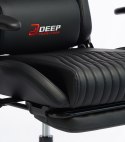 Ergonomiczny Obrotowy Fotel Gamingowy Czarny Z Podnóżkiem Fotel Biurowy