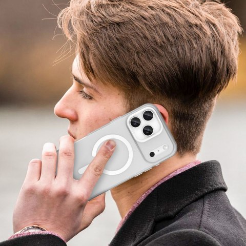 Etui case na iPhone 17 Pro Magnetic Abrasive MagSafe - matowe białe