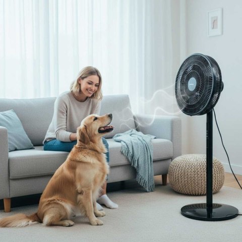 WENTYLATOR WIATRAK PODŁOGOWY BIURKOWY REGULOWANY KLAUSBERG KB-9041