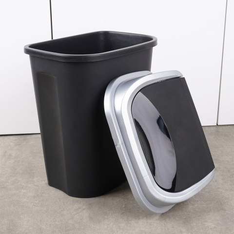 Kosz na śmieci odpady śmietnik pojemnik plastikowy czarny 25L VILDE 779072