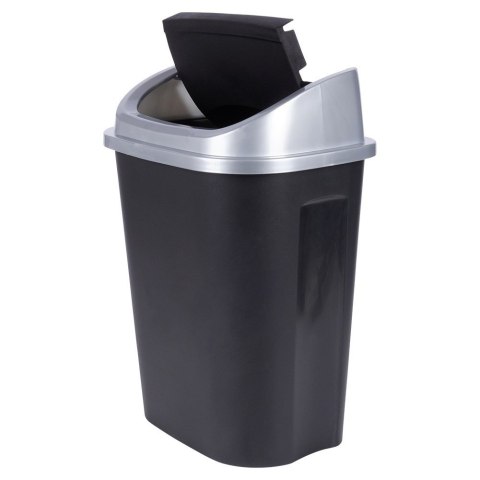 Kosz na śmieci odpady śmietnik pojemnik plastikowy czarny 25L VILDE 779072