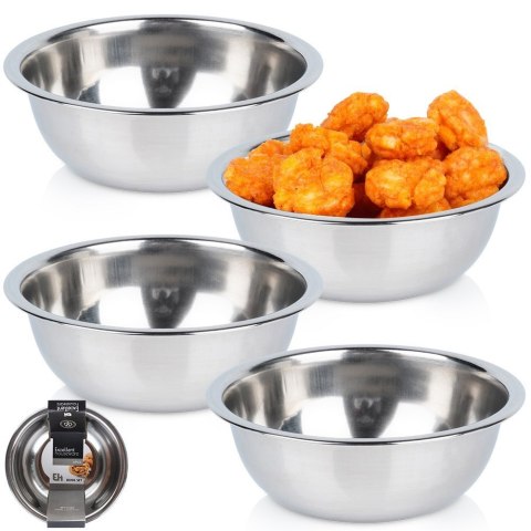Miseczki stalowe na przystawki przekąski 250ml zestaw 4 sztuk EXCELLENT HOUSEWARE 139021