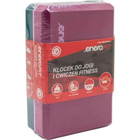 BLOK KOSTKA DO ĆWICZEŃ JOGA PILATES FITNESS TRICOLOR ENERO FIT