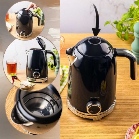 CZAJNIK ELEKTRYCZNY 1,7L Z TERMOMETREM LED KLAUSBERG KB-9027 RETRO