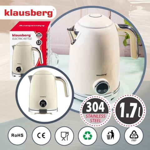 CZAJNIK ELEKTRYCZNY 1,7L Z TERMOMETREM LED KLAUSBERG KB-9028 RETRO