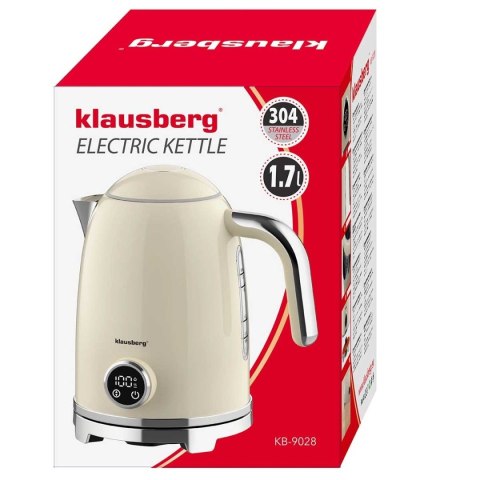 CZAJNIK ELEKTRYCZNY 1,7L Z TERMOMETREM LED KLAUSBERG KB-9028 RETRO