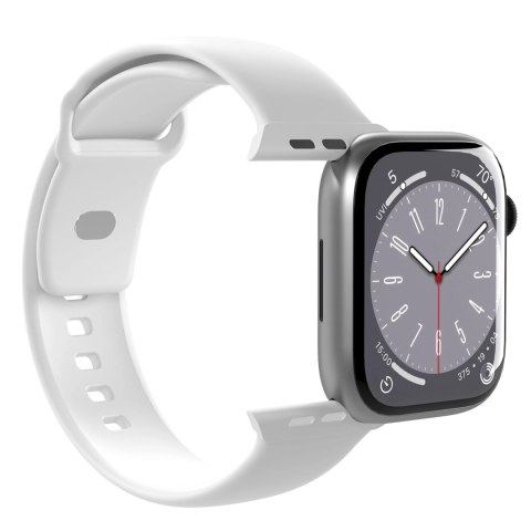 Pasek silikonowy Puro Icon do Apple Watch 42 / 44 / 45 / 49 mm - biały (2 szt.)