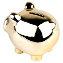 Skarbonka ŚWINKA ceramiczna złota lustrzana 11.5x9cm VILDE 568079-Z