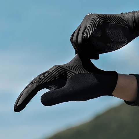 Rękawiczki rowerowe Rockbros wiosna/lato/jesień, pełne, rozmiar: XXL - czarne