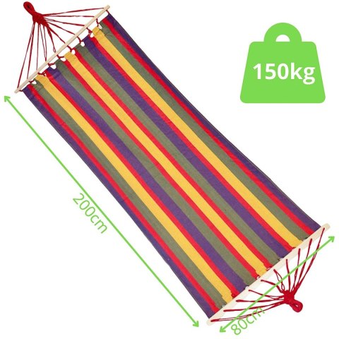 HAMAK OGRODOWY 1 OSOBOWY 200X80CM Z DRĄŻKIEM 1064048