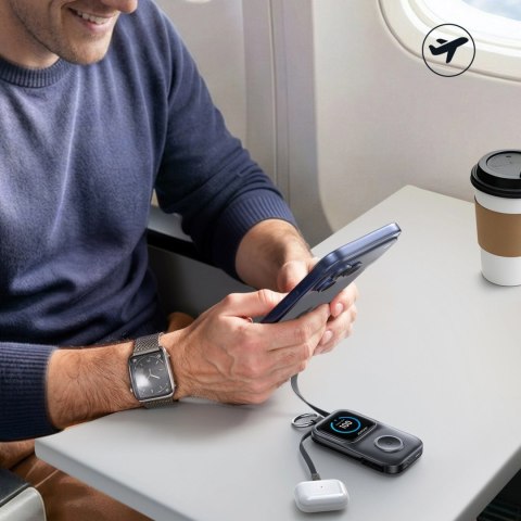 Powerbank Joyroom JR-W19 5000mAh z ładowaniem bezprzewodowym zegarka 5 W - czarny