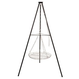 TRÓJNÓG STALOWY 15Ocm Z RUSZTEM 50cm GRILL DO PALENISK OGRODOWYCH