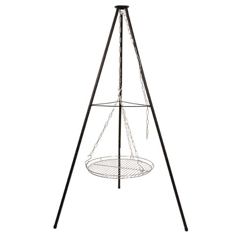 TRÓJNÓG STALOWY 15Ocm Z RUSZTEM 50cm GRILL DO PALENISK OGRODOWYCH