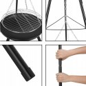 TRÓJNÓG STALOWY 15Ocm Z RUSZTEM 50cm GRILL DO PALENISK OGRODOWYCH