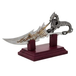 Sztylet dekoracyjny smok na podstawie 19 cm - fantasy - stal nierdzewna - SW-185