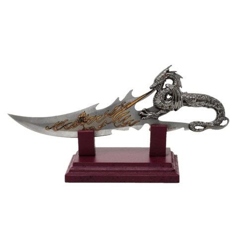 Sztylet dekoracyjny smok na podstawie 19 cm - fantasy - stal nierdzewna - SW-185