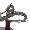 Sztylet dekoracyjny smok na podstawie 19 cm - fantasy - stal nierdzewna - SW-185
