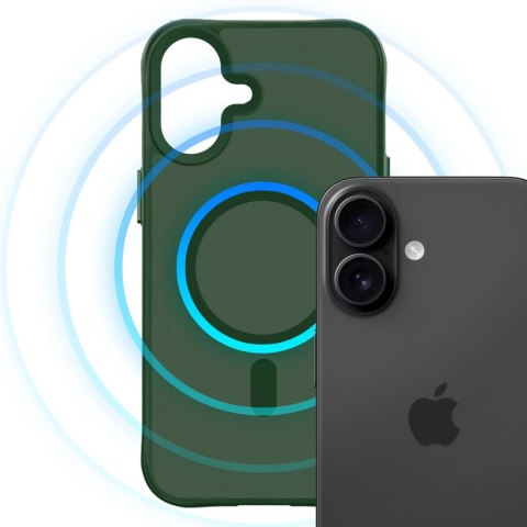 Etui 3mk Smoke MagCase na iPhone 16 - zielone-półprzezroczyste