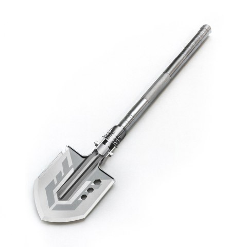 Saperka wielofunkcyjna na survival bushcraft nóż zbijak krzesiwo gwizdek harpun - szara