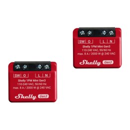 Zestaw 2 Sterowników Shelly 1PM Mini Gen4 Zigbee/Matter