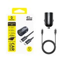 Ładowarka samochodowa Baseus PrimeTrip VP2 45W USB-C z kablem 60W USB-C do USB-C 1m - czarna